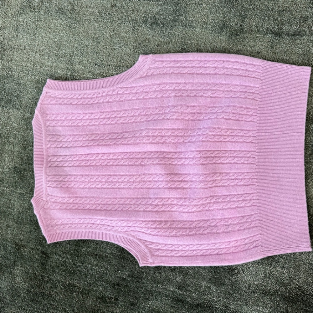 Pink Sandro Wool Sweater Vest - Picture 4 of 5
